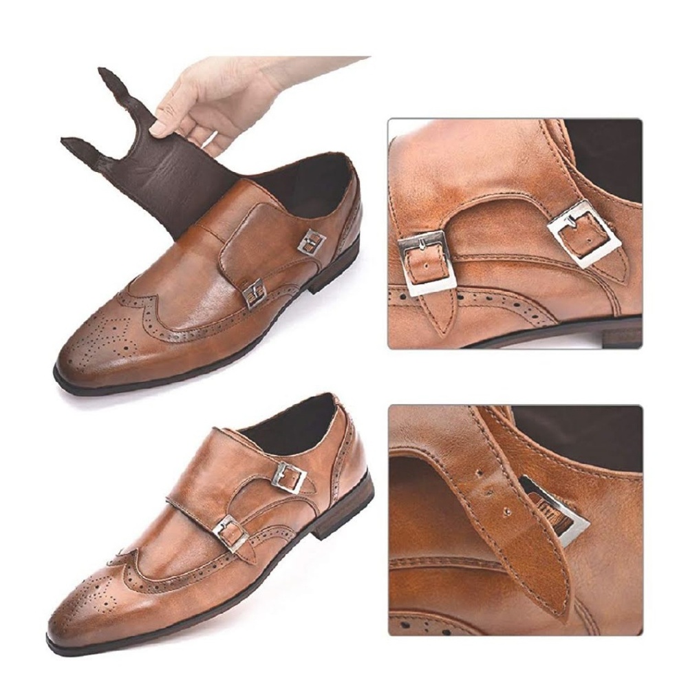 Men's Oxford Shoes Double Monk Strap - Picture 2 of 6
